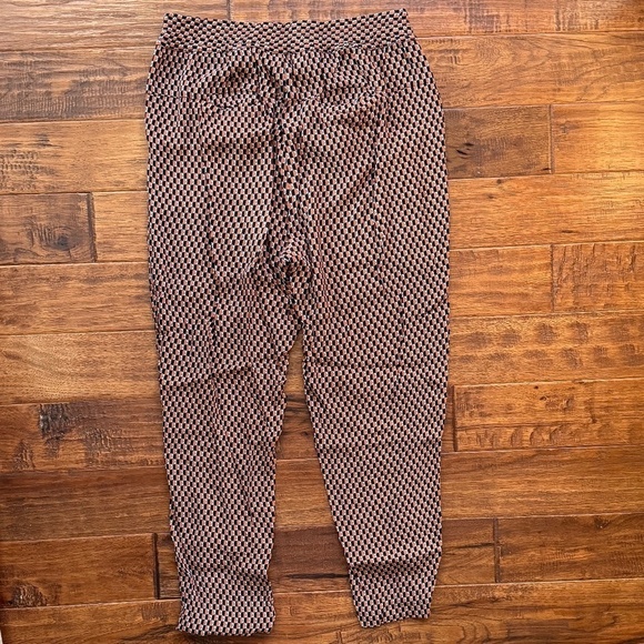 Anthropologie Ett Twa Geometric Ruffled Geometric Print Jogger Pants, Size Small - Picture 4 of 11